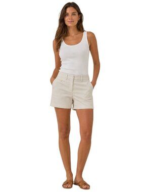 USE Cherokee Size 10  Women 5 Pocket Belt Loop Zipper Shorts White